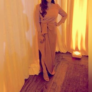 Kay Ungar dusty rose pink gown